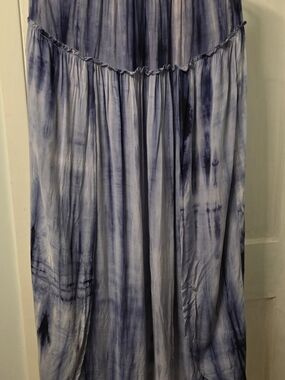 Honey Belle Blue Tie-Dye Maxi Skirt